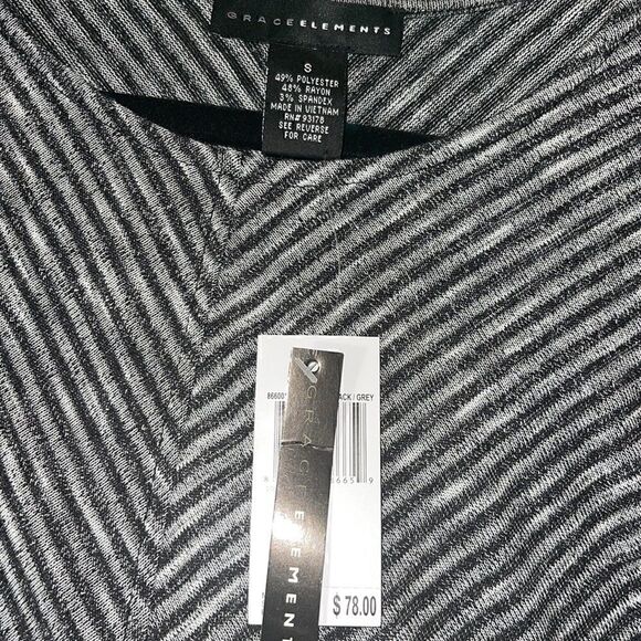 Grace elements Dress Womens Size Small striped Round Neck Swing long sleeve New - Picture 7 of 7